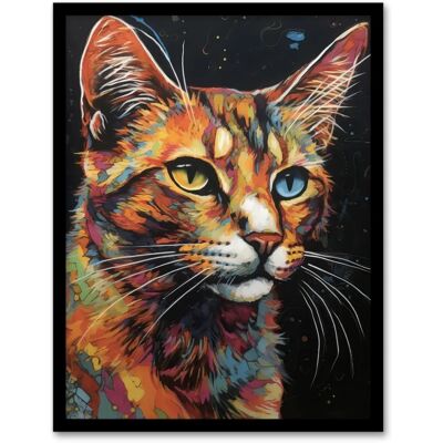 Artery8 - The Cats Eyes - Tortoiseshell - Framed Wall Art Artery8 - The Cats Eyes - Tortoiseshell - Framed Wall Art