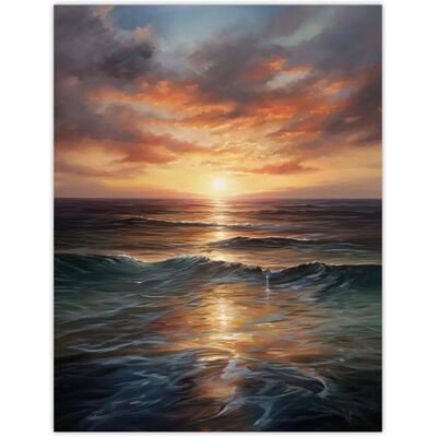 Artery8 - Tranquil Seascape - XL - Poster print - Oil painting - Art print Artery8 - Tranquil Seascape - XL - Poster print - Oil painting - Art print