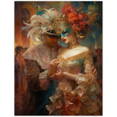 Artery8 - Venetian Masked Ball Romantic Painting - XL Artery8 - Venetian Masked Ball Romantic Painting - XL