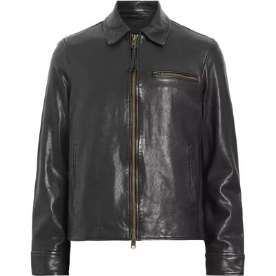 AllSaints Miller Zip Up Leather Jacket - Leather Jacket AllSaints Miller Zip Up Leather Jacket - Leather Jacket