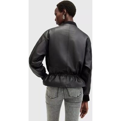 AllSaints Sofi Leder Bomberjacke - Lederjacke AllSaints Sofi Leder Bomberjacke - Lederjacke