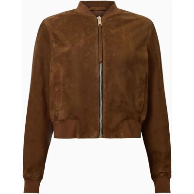 Blouson bomber en daim AllSaints Orten - Veste - Publicité Blouson bomber en daim AllSaints Orten - Veste - Publicité