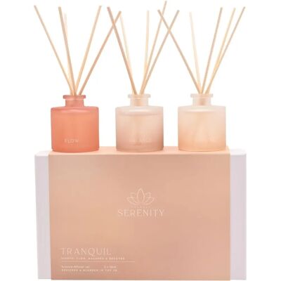 Widdop & Co Serenity Tranquil Set of Three 50ml Reed Diffusers - Reed Diffusers Widdop & Co Serenity Tranquil Set of Three 50ml Reed Diffusers - Reed Diffusers