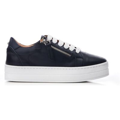 Moda In Pelle Abbiy Leather Navy Trainers - Size EU 41 Moda In Pelle Abbiy Leather Navy Trainers - Size EU 41