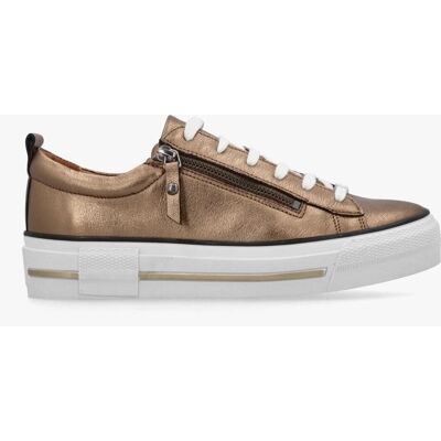Moda In Pelle Filician Gold Leather Trainers Moda In Pelle Filician Gold Leather Trainers