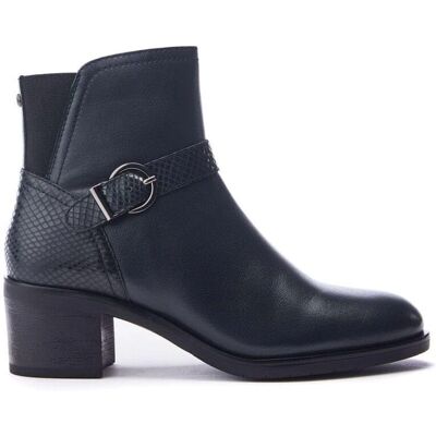Moda In Pelle Leighton Navy Leather Buckle Ankle Boots - Ankle boots Moda In Pelle Leighton Navy Leather Buckle Ankle Boots - Ankle boots