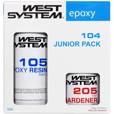 West System 104 Junior 105/205 Transparent Epoxy Resin Set West System 104 Junior 105/205 Transparent Epoxy Resin Set