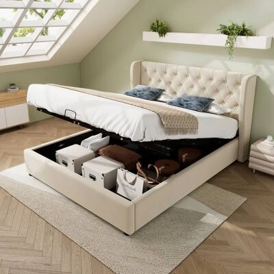 Merax - 3ft Solid Wood Bed - Storage Headboard - Bed Merax - 3ft Solid Wood Bed - Storage Headboard - Bed