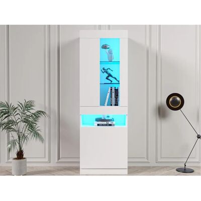 ModernLuxe Vitrine LED porte - Blanc - Vitrine ModernLuxe Vitrine LED porte - Blanc - Vitrine