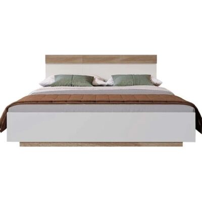ModernLuxe LitAdulte180x200 - 180x200cm - Blanc - Bois - Lit - Publicité ModernLuxe LitAdulte180x200 - 180x200cm - Blanc - Bois - Lit - Publicité