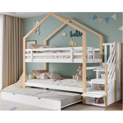 ModernLuxe Slaaploft met Opbergtrap - Ruimtebesparend voor Kinderen ModernLuxe Slaaploft met Opbergtrap - Ruimtebesparend voor Kinderen