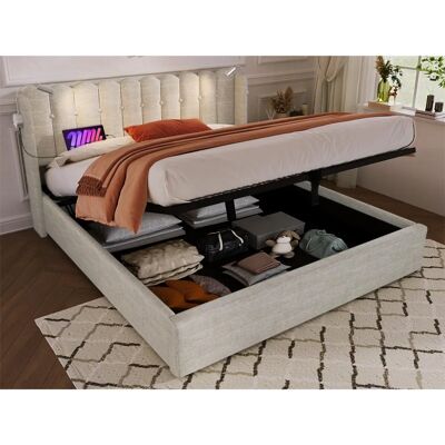 ModernLuxe Opbergbed - LED, USB, 160x200cm ModernLuxe Opbergbed - LED, USB, 160x200cm
