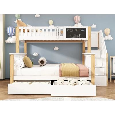 Cama Loft ModernLuxe com Escada de Armazenamento - Economiza Espaço Cama Loft ModernLuxe com Escada de Armazenamento - Economiza Espaço