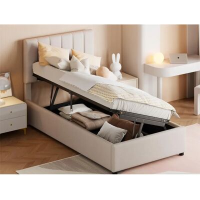 Merax Modèle 90x200 Lin Moderne Lit - Lit Merax Modèle 90x200 Lin Moderne Lit - Lit