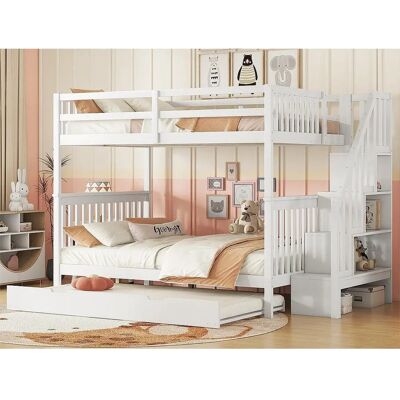 ModernLuxe - Lit superposé 140x200 - dennenhout - 2 lades - Bunk bed ModernLuxe - Lit superposé 140x200 - dennenhout - 2 lades - Bunk bed
