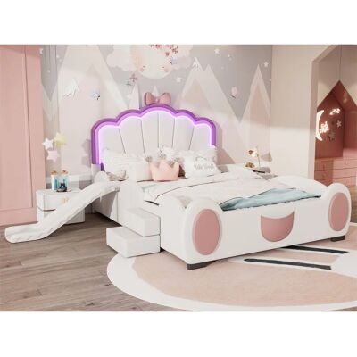 Cama Infantil ModernLuxe - Desenho de Borboleta LED - 140x200cm Cama Infantil ModernLuxe - Desenho de Borboleta LED - 140x200cm