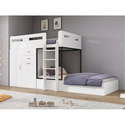 ModernLuxe - Lit - Wit - 90x200 cm - Stapelbed ModernLuxe - Lit - Wit - 90x200 cm - Stapelbed