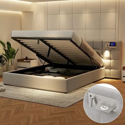 ModernLuxe Bed met Opbergruimte, USB, LED - 180x200cm ModernLuxe Bed met Opbergruimte, USB, LED - 180x200cm