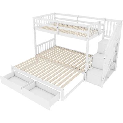 ModernLuxe Houten Stapelbed met lades - 90x200cm & 180x200cm ModernLuxe Houten Stapelbed met lades - 90x200cm & 180x200cm