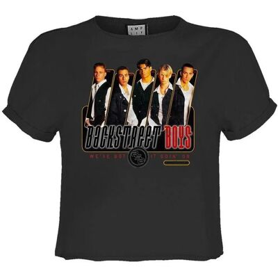 Amplified Womens/Ladies Backstreet Boys Charcoal Crop Top - Crop Top Amplified Womens/Ladies Backstreet Boys Charcoal Crop Top - Crop Top
