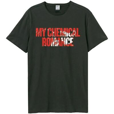 Amplified My Chemical Romance Logo T-Shirt XS Charcoal - T-Shirt Amplified My Chemical Romance Logo T-Shirt XS Charcoal - T-Shirt