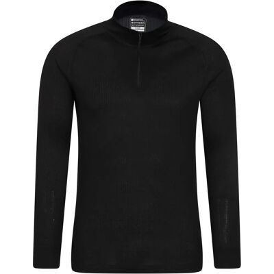 Mountain Warehouse Talus Zwart Thermo Top - Heren Mountain Warehouse Talus Zwart Thermo Top - Heren