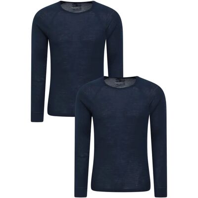 Mountain Warehouse Merino Wool Base Layer Top - Dunkelblau - XXS Mountain Warehouse Merino Wool Base Layer Top - Dunkelblau - XXS