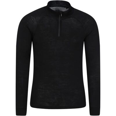 Uomo Mountain Warehouse Merino II Base Layer - Nero - XS Uomo Mountain Warehouse Merino II Base Layer - Nero - XS