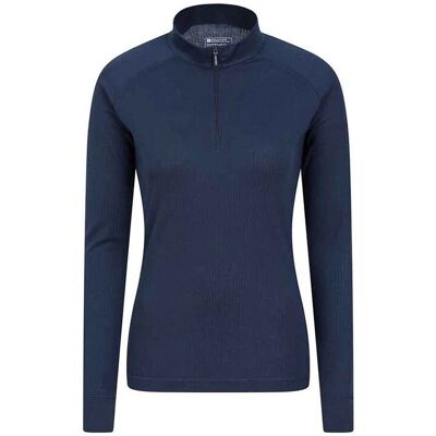 Mountain Warehouse Talus Reißverschluss Langarm Thermo-Top - Marine - Größe 16 Mountain Warehouse Talus Reißverschluss Langarm Thermo-Top - Marine - Größe 16