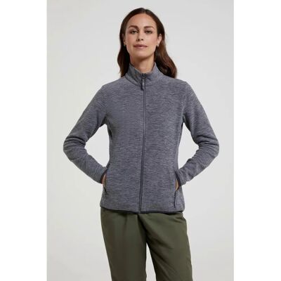 Mountain Warehouse Snowdon II Melange Voll-Reißverschluss Fleece Jacke - Grau - Größe 12 Mountain Warehouse Snowdon II Melange Voll-Reißverschluss Fleece Jacke - Grau - Größe 12