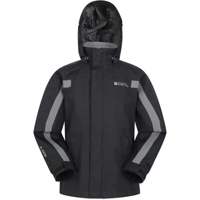 Mountain Warehouse Kinder Waterdichte Jas - Zwart - Maat 9-10 jaar Mountain Warehouse Kinder Waterdichte Jas - Zwart - Maat 9-10 jaar