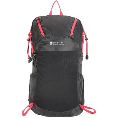 Mountain Warehouse Inca 18L Rugzak - Zwart/Rood - Unisex Mountain Warehouse Inca 18L Rugzak - Zwart/Rood - Unisex