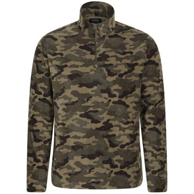Mountain Warehouse Camber II Camouflage Half Zip Fleece Top - Grün - M Mountain Warehouse Camber II Camouflage Half Zip Fleece Top - Grün - M