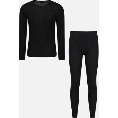 Mountain Warehouse Merino Wool Thermische Basislaag Set - Zwart - 3XL Mountain Warehouse Merino Wool Thermische Basislaag Set - Zwart - 3XL
