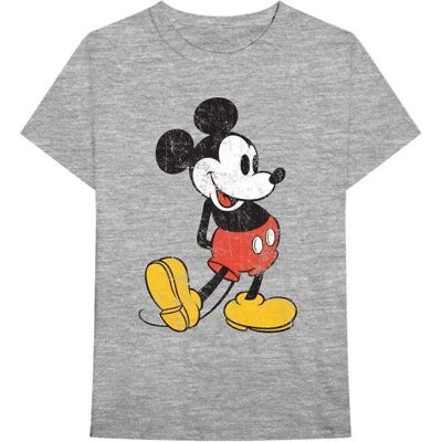 Disney Mickey Mouse Vintage Katoenen T-Shirt - Unisex Volwassenen - Grijs Disney Mickey Mouse Vintage Katoenen T-Shirt - Unisex Volwassenen - Grijs