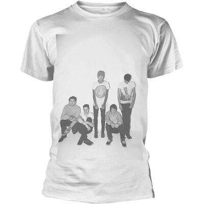 T-shirt bianco in cotone Bring Me The Horizon - Foto di gruppo - Classico T-shirt bianco in cotone Bring Me The Horizon - Foto di gruppo - Classico