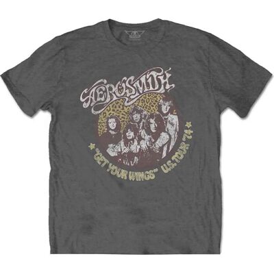 Aerosmith Unisex Cheetah Print T-Shirt - T-Shirt Aerosmith Unisex Cheetah Print T-Shirt - T-Shirt