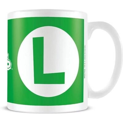 Super Mario Luigi Initial Mug - Green/White - Mug Super Mario Luigi Initial Mug - Green/White - Mug
