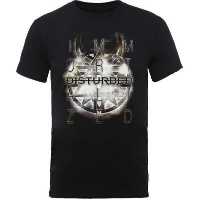 Disturbed Unisex Adult Symbol Cotton T-Shirt - Classic Fit Disturbed Unisex Adult Symbol Cotton T-Shirt - Classic Fit