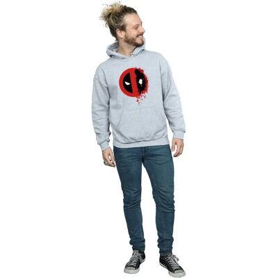 Deadpool Mens Paint Splatter Logo Hoodie - Hooded Sweatshirt Deadpool Mens Paint Splatter Logo Hoodie - Hooded Sweatshirt