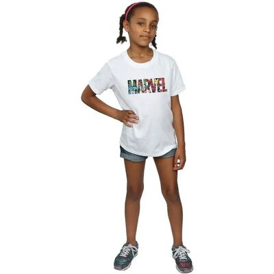 Marvel Comics Girl T-Shirt - Character & Logo - White Marvel Comics Girl T-Shirt - Character & Logo - White