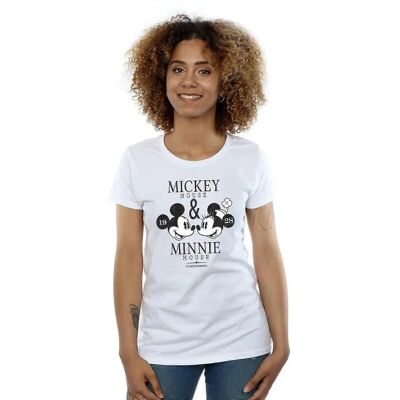 Disney Mickey & Minnie Mouse Katoenen T-Shirt - Wit - T-Shirt Disney Mickey & Minnie Mouse Katoenen T-Shirt - Wit - T-Shirt
