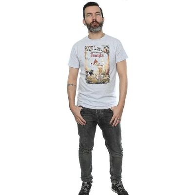 Bambi Gray Crew Neck Logo Poster T-Shirt - T-Shirt Bambi Gray Crew Neck Logo Poster T-Shirt - T-Shirt