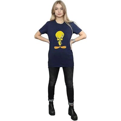 Looney Tunes Womens Angry Tweety Cotton Boyfriend T-Shirt - T-shirt Looney Tunes Womens Angry Tweety Cotton Boyfriend T-Shirt - T-shirt