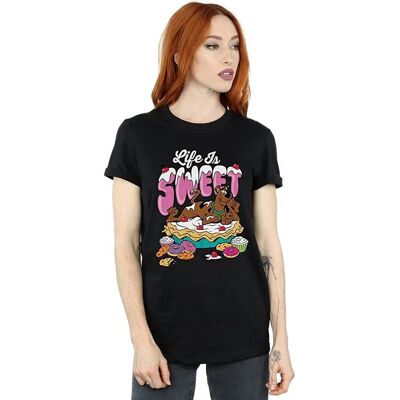 Scooby-Doo Black Cotton Boyfriend T-Shirt Scooby-Doo Black Cotton Boyfriend T-Shirt
