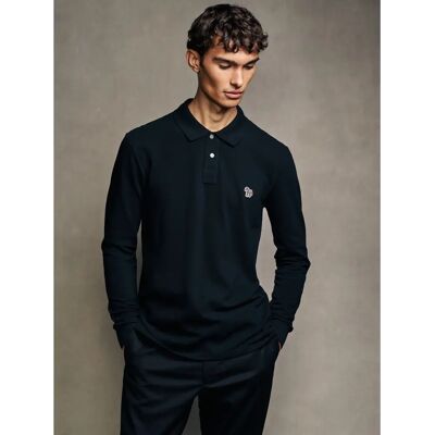 Paul Smith - Zebra Logo Long Sleeve Polo - Schwarz Paul Smith - Zebra Logo Long Sleeve Polo - Schwarz