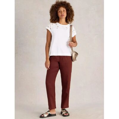 T-shirt en coton bio Thea Broderie de White Stuff - Publicité T-shirt en coton bio Thea Broderie de White Stuff - Publicité