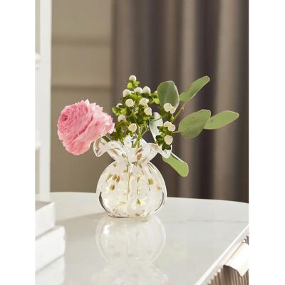 Next - Confetti Glass Vase - Weiß - Goldkonfetti - Vase Next - Confetti Glass Vase - Weiß - Goldkonfetti - Vase