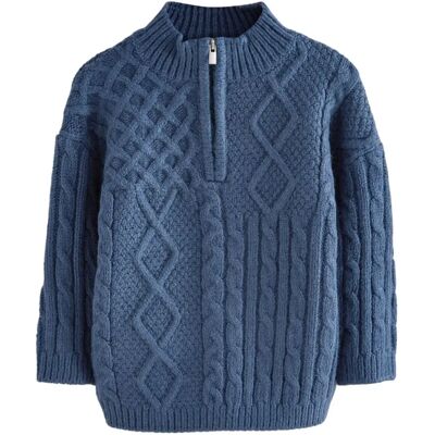 NEXT - Strickpullover mit Zopfmuster - Zip neck -Sweater NEXT - Strickpullover mit Zopfmuster - Zip neck -Sweater