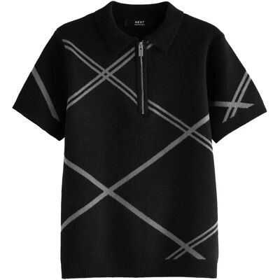 Next - Knitted Zip Polo - Str. 116 cm - Alder 3-16 år - Polo Shirt Next - Knitted Zip Polo - Str. 116 cm - Alder 3-16 år - Polo Shirt